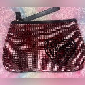 Victoria's Secret Pink and Black Wristlet